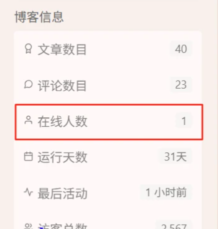 Typecho添加实时在线人数统计功能-鹿鸣资源站
